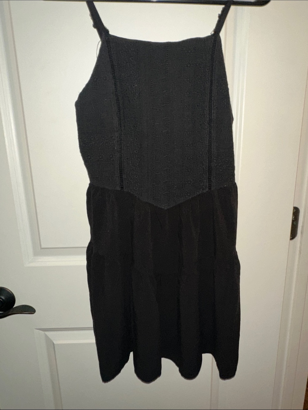 wild fable Black Spaghetti-Strap Mini Dress